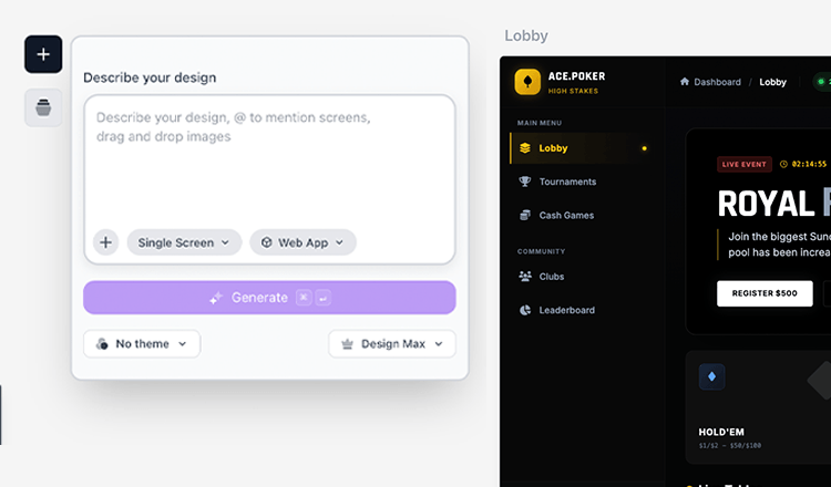 Describing SaaS website design requirements to AI SaaS website builder