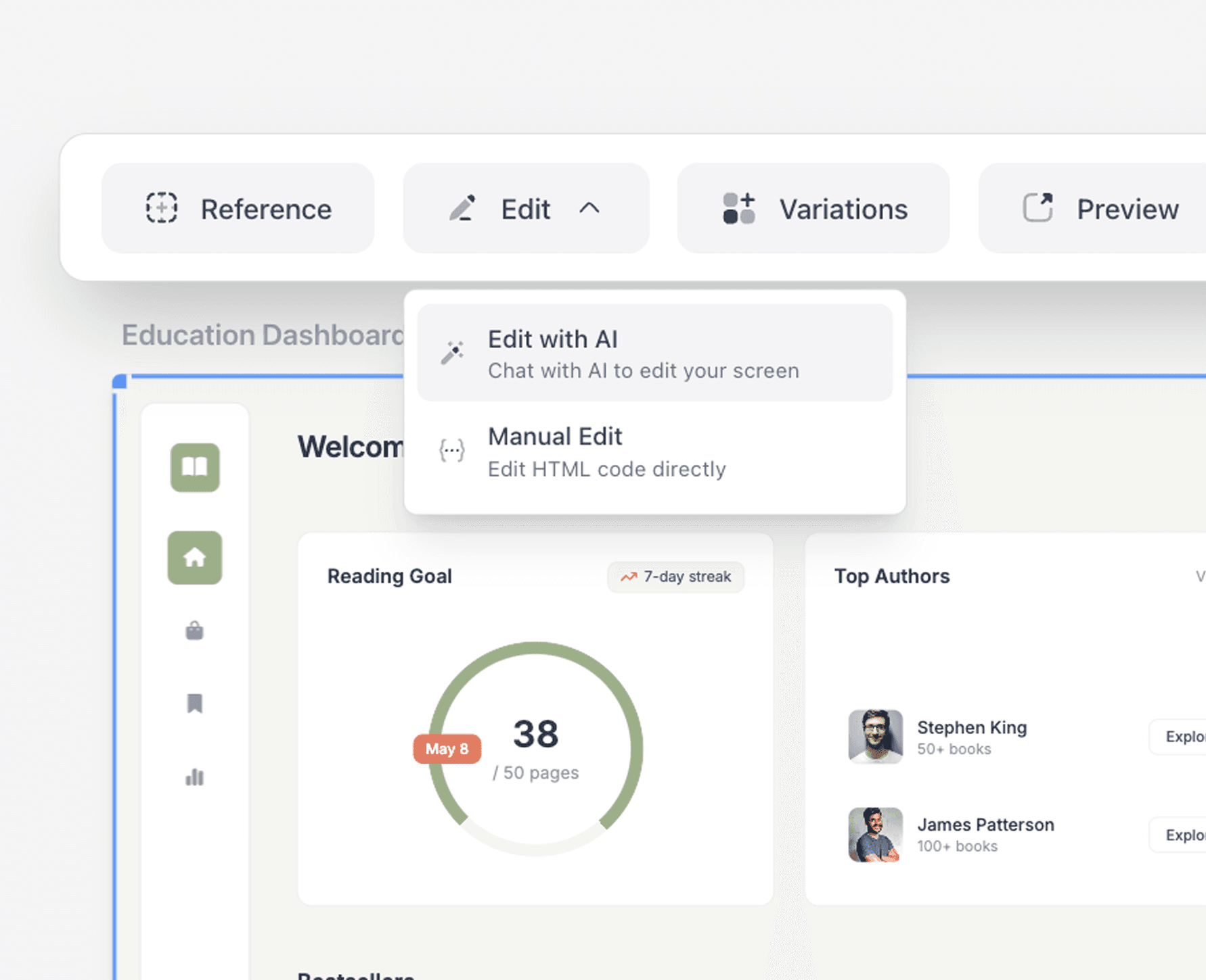 Komposo edit interface